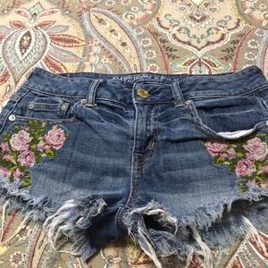 American eagle outfitters embroidered shorts